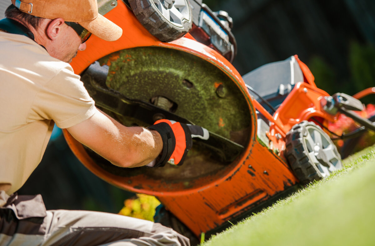 Cleaning and sharpening the mower blades will help keep your lawn healthy and make mowing easier. In Harmony Sustainable Landscapes