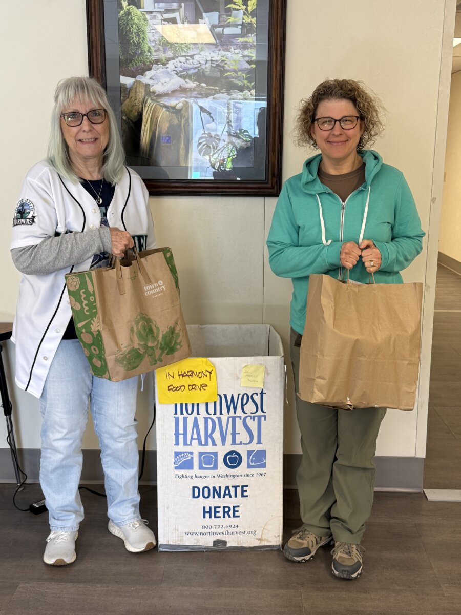 Our annual food drive is underway. Please donate food to support Northwest Harvest in its goal to end hunger in our state. In Harmony Sustainable Landscapes
